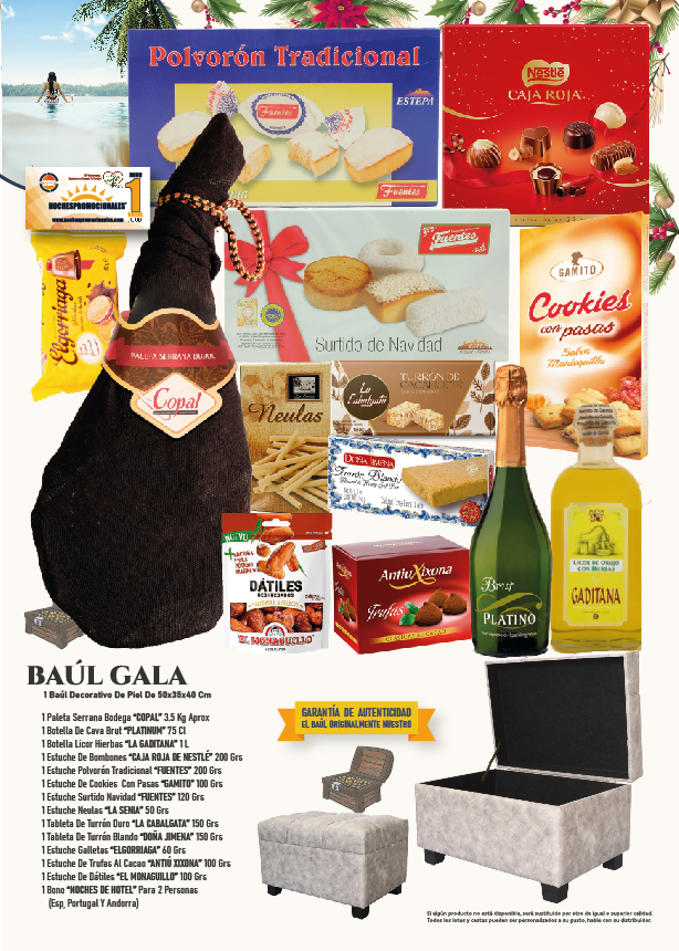 Baúl Gala-cesta-lotes-navidad-cestas-mimbre Corazón de encina -